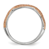 Sophia Jewelers 925 Rose Gold Cubic Zirconia Wedding Band Elegant, Polished Finish - 6 - 6